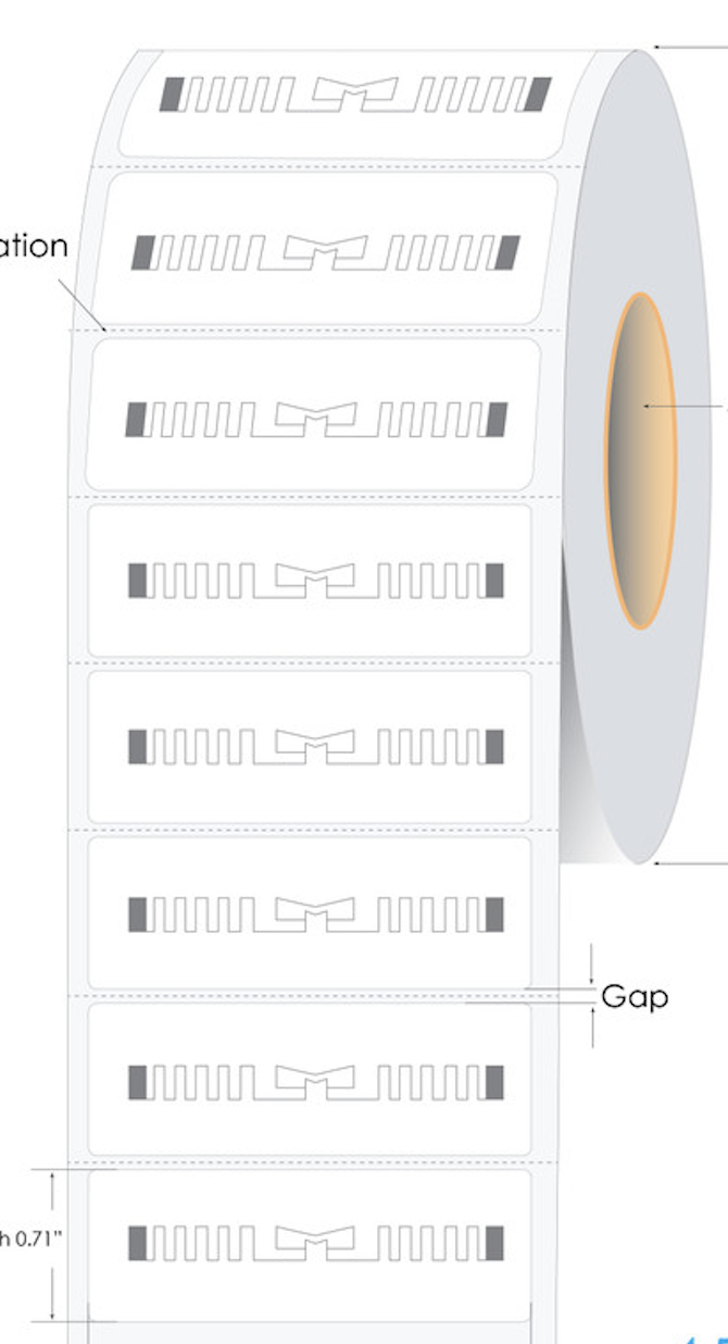 Rolo de etiquetas RFID